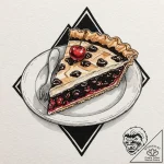 A watercolor sketch of a damn fine cup of cof… – tattoo sketch (№1752936561_0, 19.07.2025 14:49) — tattoovalue.net