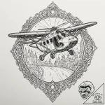 A graphic novel style tattoo of korben dallas… – tattoo sketch (№1752936897_0, 19.07.2025 14:54) — tattoovalue.net
