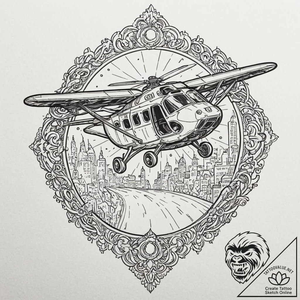 A graphic novel style tattoo of korben dallas... - tattoo sketch (№1752936897_0, 19.07.2025 14:54) — tattoovalue.net