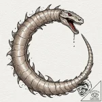 Neo-traditional tattoo design of a sandworm (… – tattoo sketch (№1752939797_0, 19.07.2025 15:43) — tattoovalue.net