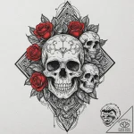 Tattoo design a stylized “cheat code” sequenc… – tattoo sketch (№1752939962_0, 19.07.2025 15:46) — tattoovalue.net