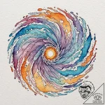 Tattoo design a swirling vortex of water, imm… – tattoo sketch (№1752940209_0, 19.07.2025 15:50) — tattoovalue.net