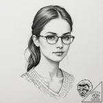An intense portrait of a female programmer, c… – tattoo sketch (№1752940539_0, 19.07.2025 15:55) — tattoovalue.net