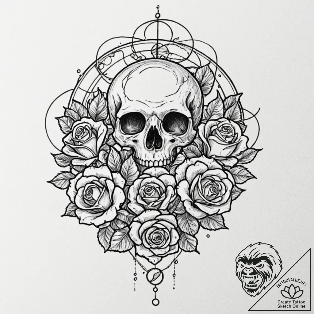 Tattoo sketch an abstract portrayal of the ru... - tattoo sketch (№1752940787_0, 19.07.2025 15:59) — tattoovalue.net