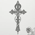 Ankh, tattoo line art, minimalist tattoo desi… – tattoo sketch (№1752940951_0, 19.07.2025 16:02) — tattoovalue.net