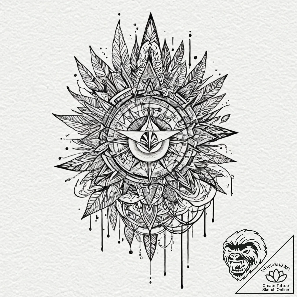 Tattoo sketch an abstract representation of "... - tattoo sketch (№1752941452_0, 19.07.2025 16:10) — tattoovalue.net