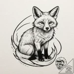 Fox, tattoo drawing outline, blackwork tattoo… – tattoo sketch (№1752941536_0, 19.07.2025 16:12) — tattoovalue.net