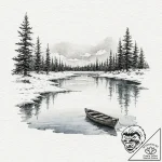 A watercolor sketch of joel and clementine ly… – tattoo sketch (№1752941619_0, 19.07.2025 16:13) — tattoovalue.net