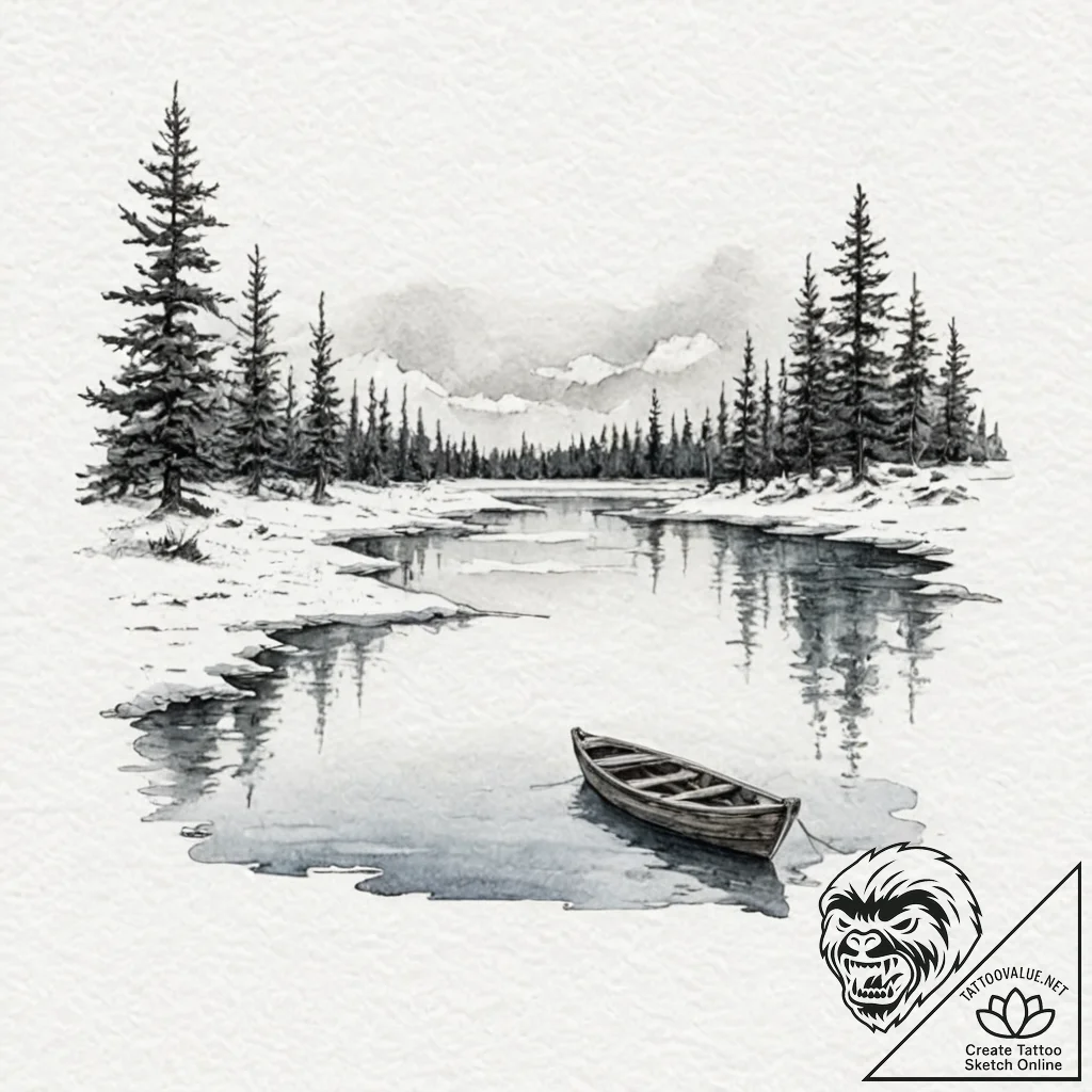 A watercolor sketch of joel and clementine ly... - tattoo sketch (№1752941619_0, 19.07.2025 16:13) — tattoovalue.net