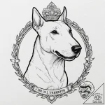 Bull terrier, tattoo flash sheet design, on a… – tattoo sketch (№1752942974_0, 19.07.2025 16:36) — tattoovalue.net
