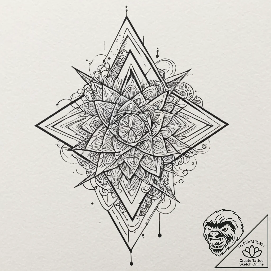 Tattoo design an abstract interpretation of m... - tattoo sketch (№1752943315_0, 19.07.2025 16:41) — tattoovalue.net