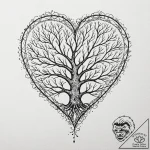 Tattoo sketch a stylized tree of life with ro… – tattoo sketch (№1752943401_0, 19.07.2025 16:43) — tattoovalue.net