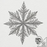 A close-up of the delicate, crystalline struc… – tattoo sketch (№1752943739_0, 19.07.2025 16:48) — tattoovalue.net