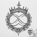 Tattoo design a crown intertwined with an inf… – tattoo sketch (№1752944161_0, 19.07.2025 16:56) — tattoovalue.net
