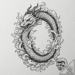 A person getting a traditional tattoo., conce… – tattoo sketch (№1752946581_0, 19.07.2025 17:36) — tattoovalue.net