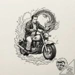 A neo-traditional tattoo of marlon brando fro… – tattoo sketch (№1752946922_0, 19.07.2025 17:42) — tattoovalue.net