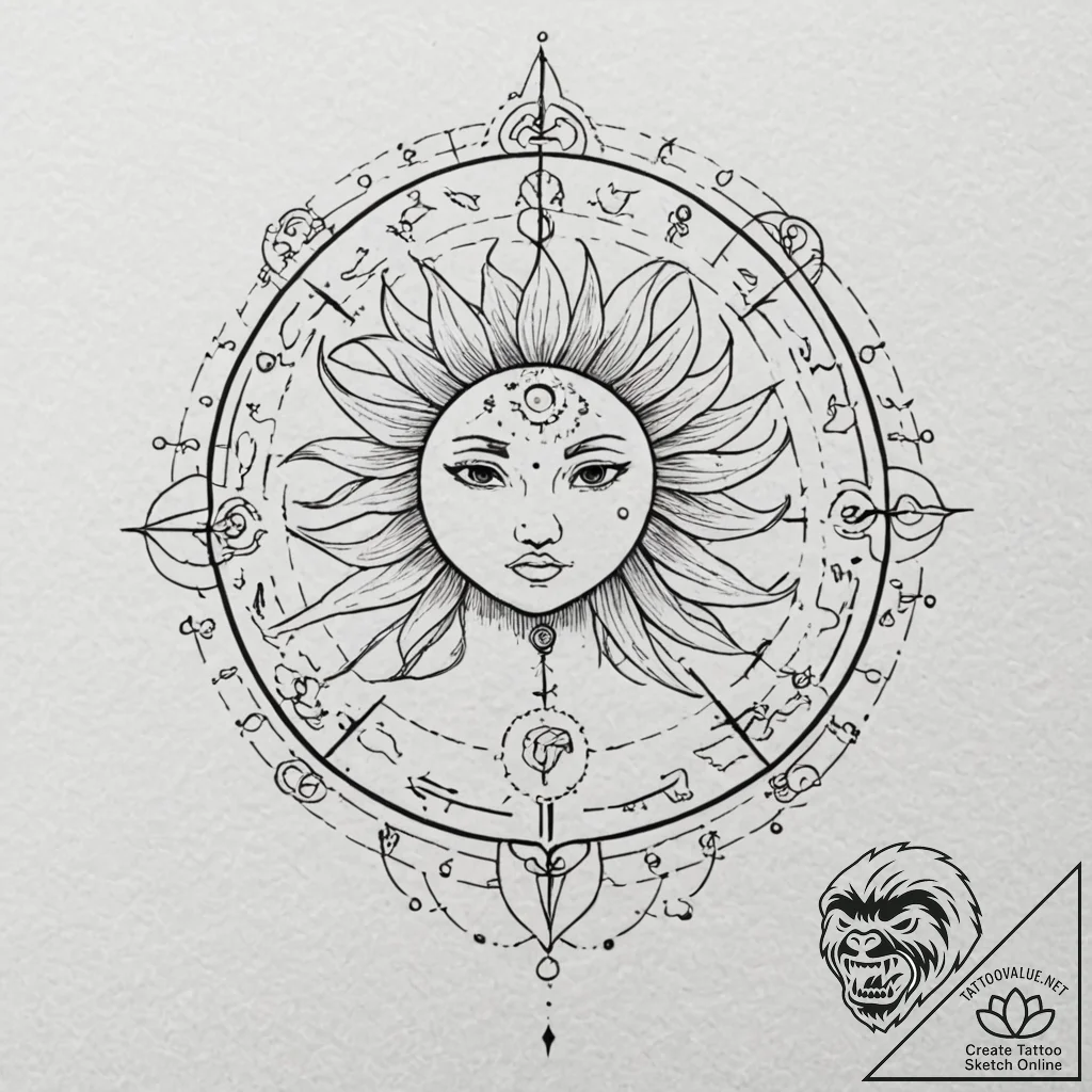 Tattoo design an abstract representation of t... - tattoo sketch (№1752948189_0, 19.07.2025 18:03) — tattoovalue.net