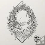 A linework tattoo of the origami bird made by… – tattoo sketch (№1752948951_0, 19.07.2025 18:15) — tattoovalue.net