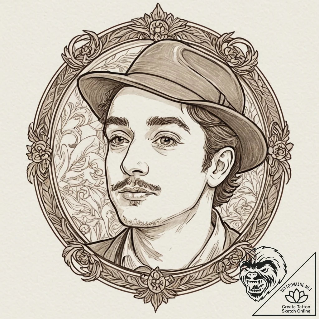 A sketch of charlie kelly's "pepe silvia" con... - tattoo sketch (№1752949119_0, 19.07.2025 18:18) — tattoovalue.net
