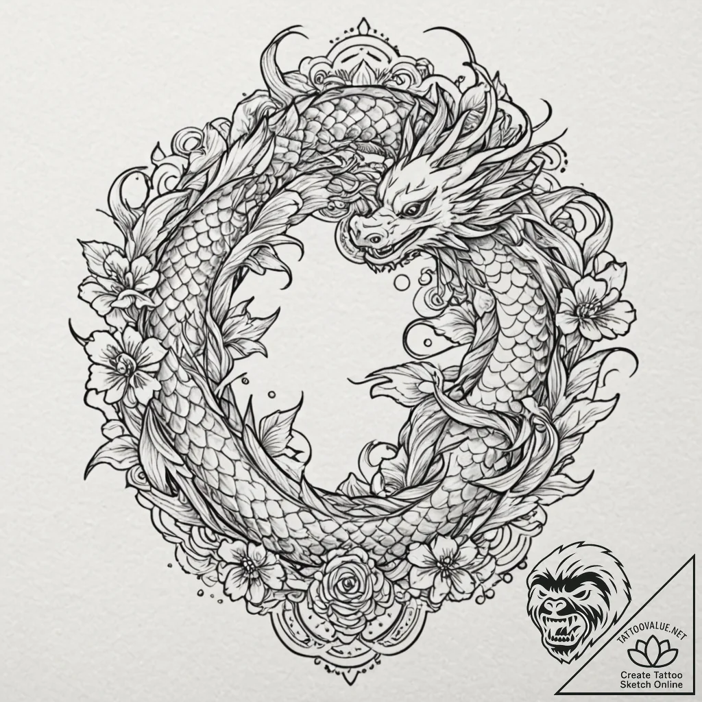 Tattoo sketch a subtle 'mandala' fragment tha... - tattoo sketch (№1752949288_0, 19.07.2025 18:21) — tattoovalue.net