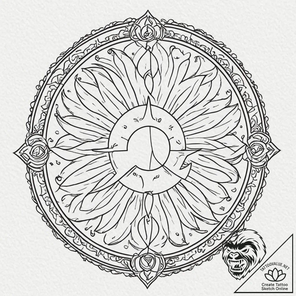Tattoo sketch: an ornamental tattoo design ba... - tattoo sketch (№1752949372_0, 19.07.2025 18:22) — tattoovalue.net