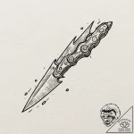 A minimalist tattoo of drax, “invisible”, jus… – tattoo sketch (№1752950130_0, 19.07.2025 18:35) — tattoovalue.net