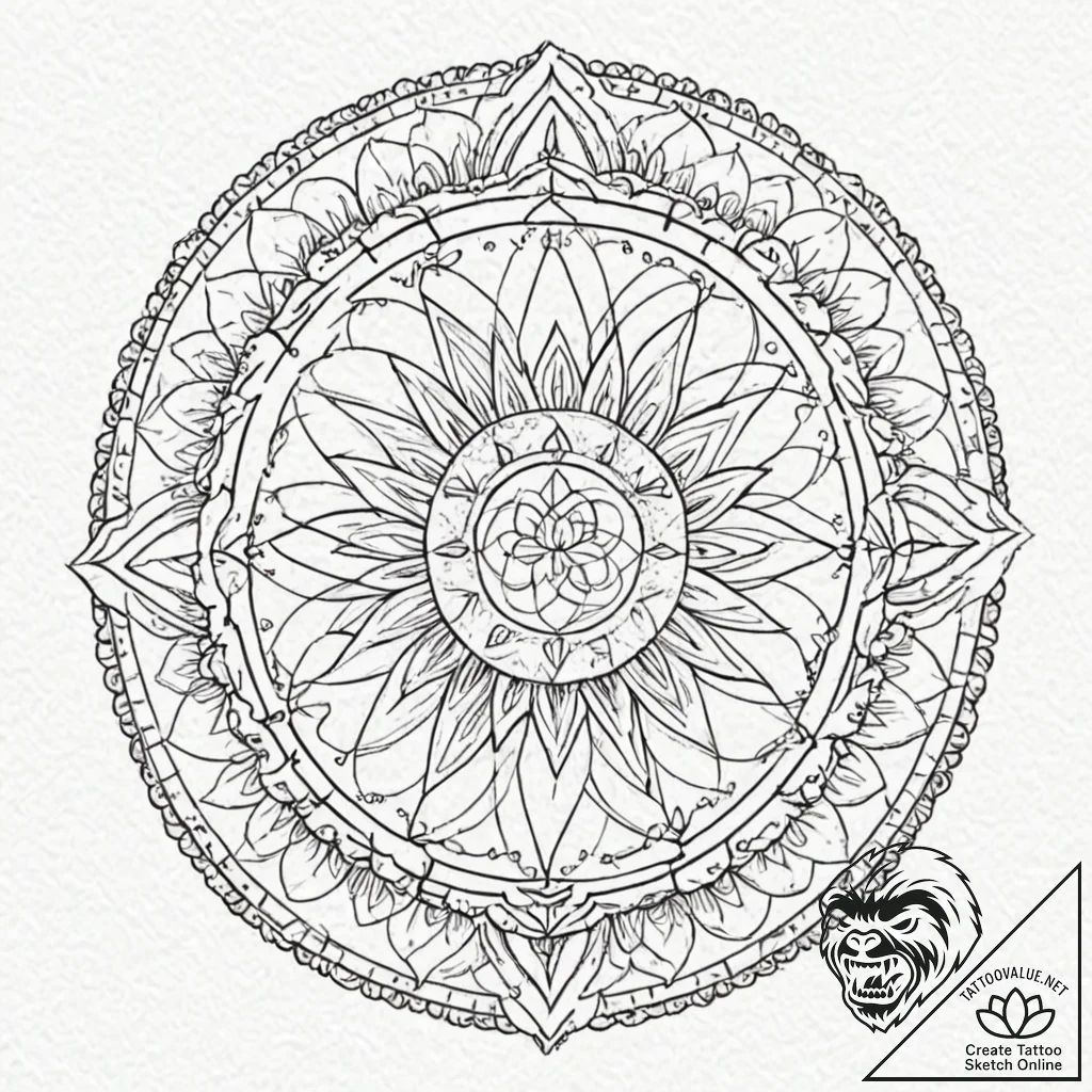Tattoo design a zodiac symbol subtly woven in... - tattoo sketch (№1752950807_0, 19.07.2025 18:46) — tattoovalue.net