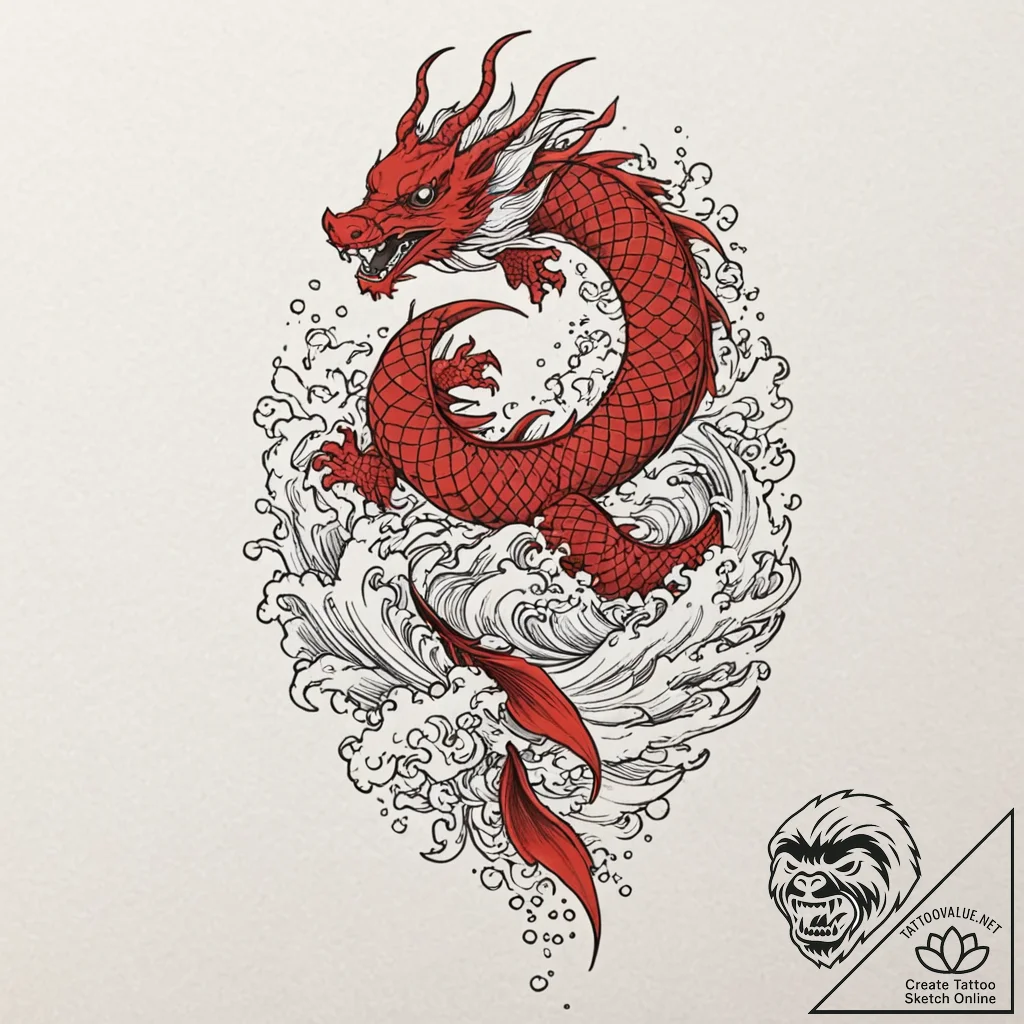 A minimalist tattoo of a single, red jumpsuit... - tattoo sketch (№1752951568_0, 19.07.2025 18:59) — tattoovalue.net