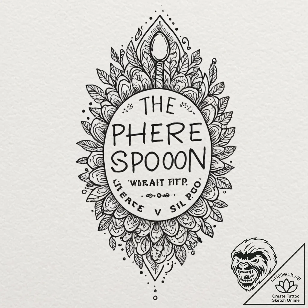 A graphic tattoo of the phrase "there is no s... - tattoo sketch (№1752951822_0, 19.07.2025 19:03) — tattoovalue.net