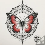 A watercolor tattoo of the butterfly effect f… – tattoo sketch (№1752952075_0, 19.07.2025 19:07) — tattoovalue.net