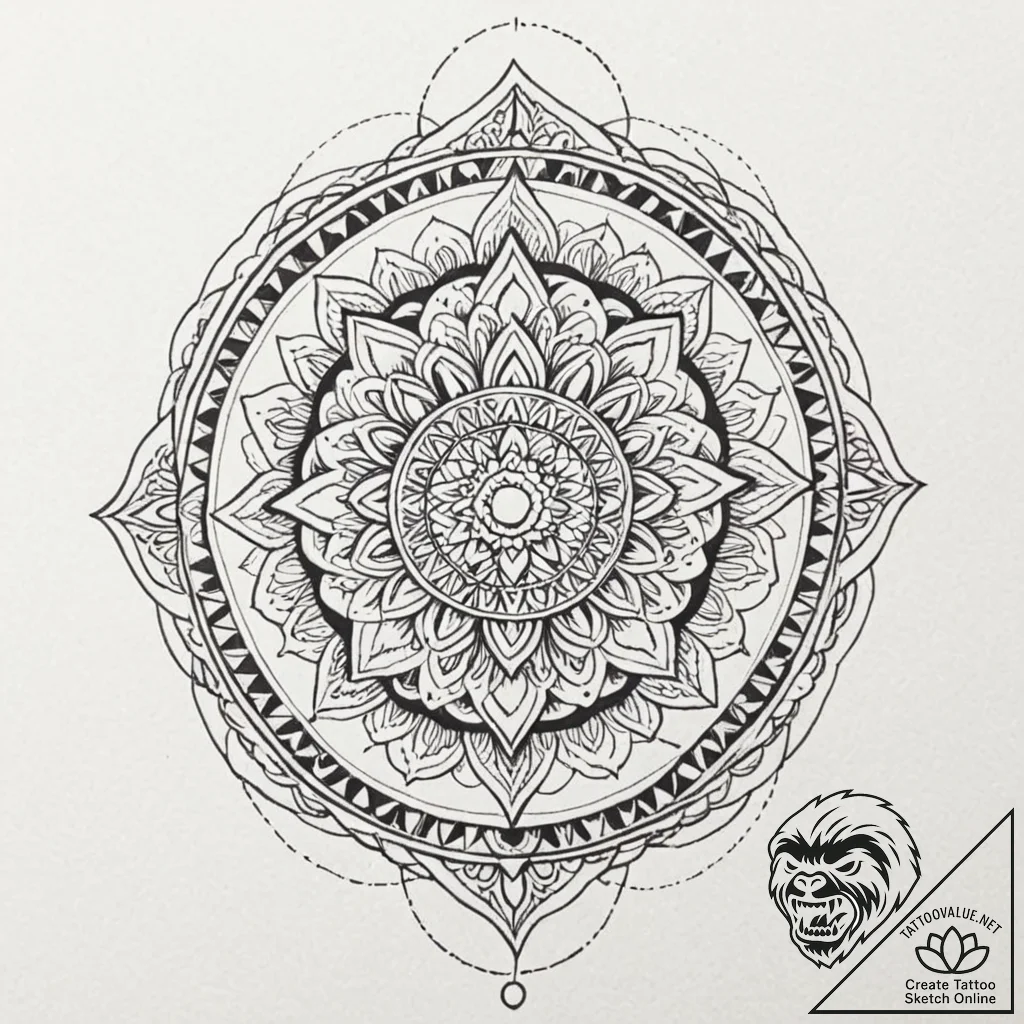 Ray, tattoo flash sheet design, geometric tat... - tattoo sketch (№1752952667_0, 19.07.2025 19:17) — tattoovalue.net