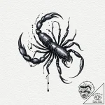 Tattoo design a menacing scorpio scorpion in… – tattoo sketch (№1752953005_0, 19.07.2025 19:23) — tattoovalue.net