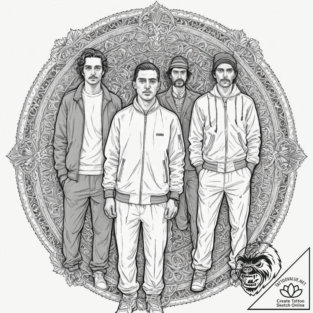 A graphic novel portrait of the main characte... - tattoo sketch (№1752953511_0, 19.07.2025 19:31) — tattoovalue.net