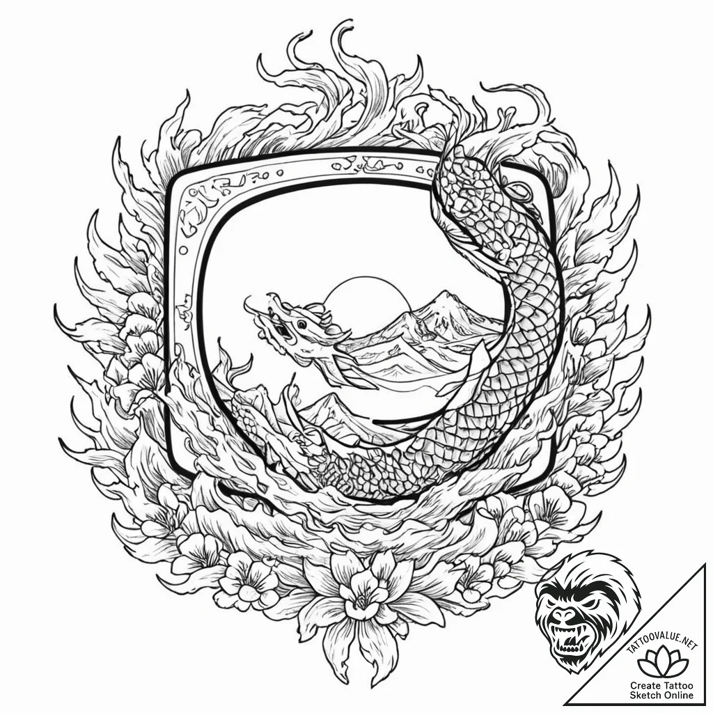 Tattoo sketch a 'press start' message on a re... - tattoo sketch (№1752954777_0, 19.07.2025 19:52) — tattoovalue.net