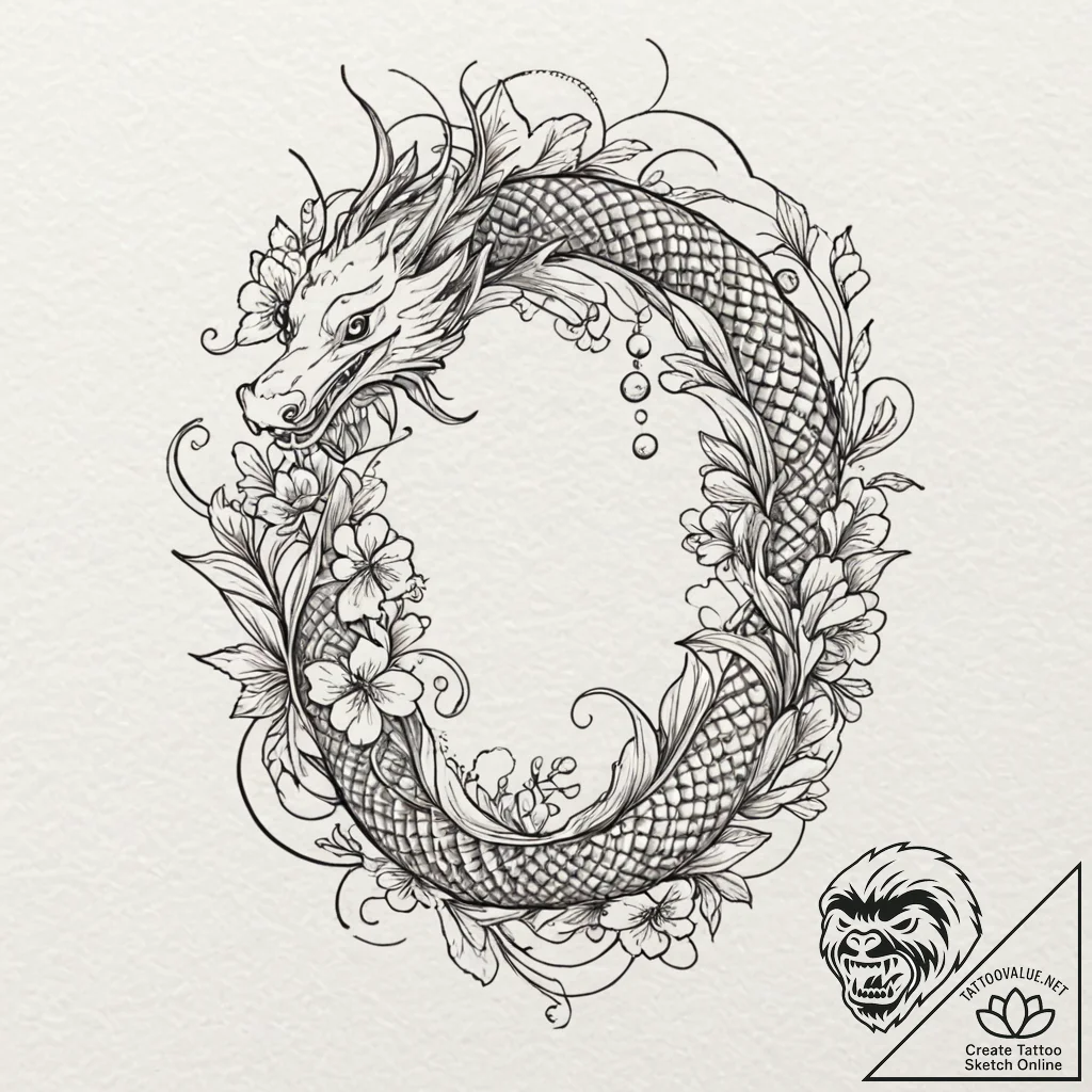 Tattoo design a delicate string of pearls int... - tattoo sketch (№1752954861_0, 19.07.2025 19:54) — tattoovalue.net