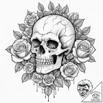 A sketch of a powerful golem made of stone an… – tattoo sketch (№1752955544_0, 19.07.2025 20:05) — tattoovalue.net