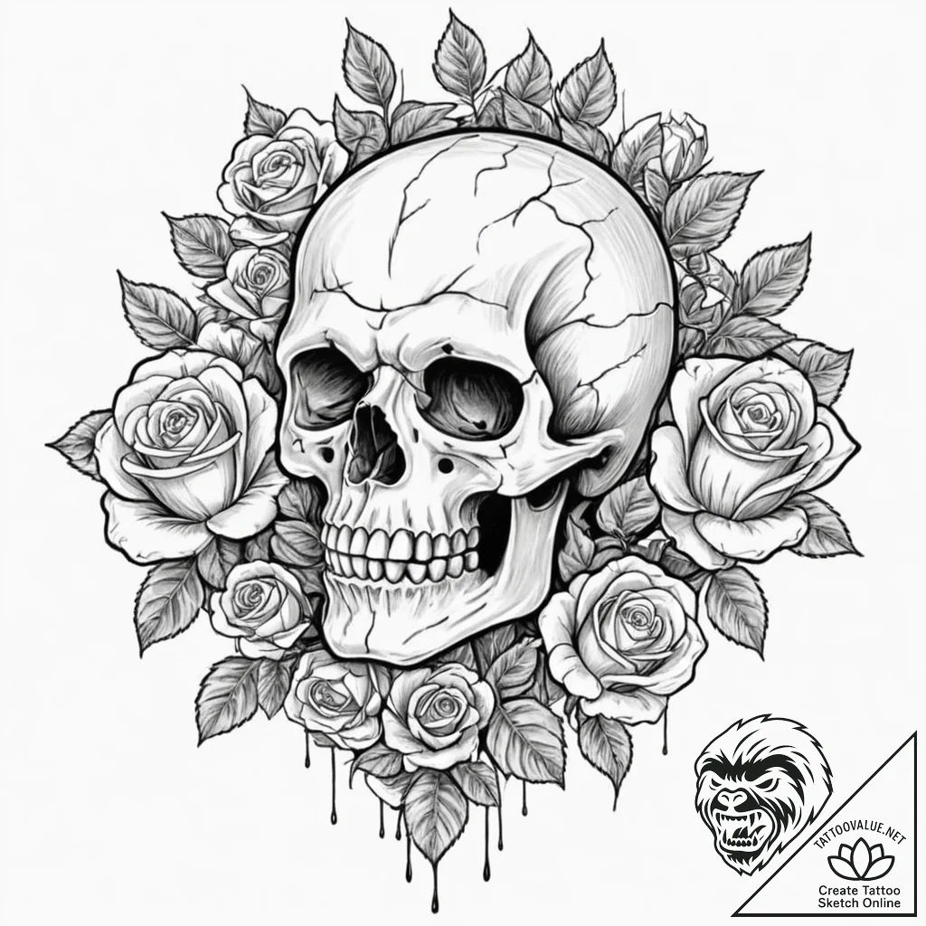 A sketch of a powerful golem made of stone an... - tattoo sketch (№1752955544_0, 19.07.2025 20:05) — tattoovalue.net