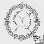 Tattoo sketch a sagittarius arrow, very fine… – tattoo sketch (№1752955629_0, 19.07.2025 20:07) — tattoovalue.net