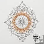 Tattoo design: a geometric kolovrat with clea… – tattoo sketch (№1752956050_0, 19.07.2025 20:14) — tattoovalue.net