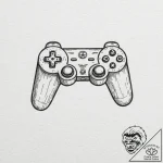 Tattoo sketch a controller’s analog stick wit… – tattoo sketch (№1752956390_0, 19.07.2025 20:19) — tattoovalue.net