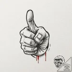 A minimalist tattoo of the “agent cooper’s th… – tattoo sketch (№1752956473_0, 19.07.2025 20:21) — tattoovalue.net