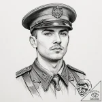 Tattoo sketch a soldier’s face etched with ex… – tattoo sketch (№1752957068_0, 19.07.2025 20:31) — tattoovalue.net