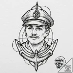 Tricsel, tattoo drawing outline, old school t… – tattoo sketch (№1752957152_0, 19.07.2025 20:32) — tattoovalue.net