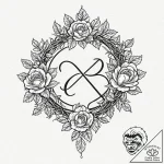 127. tattoo design: a “rod” rune with intertw… – tattoo sketch (№1752957235_0, 19.07.2025 20:33) — tattoovalue.net
