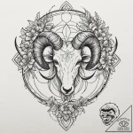 Tattoo sketch an aries ram with horns made of… – tattoo sketch (№1752959005_0, 19.07.2025 21:03) — tattoovalue.net