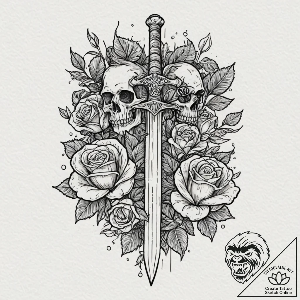Tattoo sketch a pixelated sword or axe emergi... - tattoo sketch (№1752959341_0, 19.07.2025 21:09) — tattoovalue.net