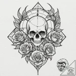 Tattoo sketch a zodiac glyph broken into frag… – tattoo sketch (№1752959850_0, 19.07.2025 21:17) — tattoovalue.net