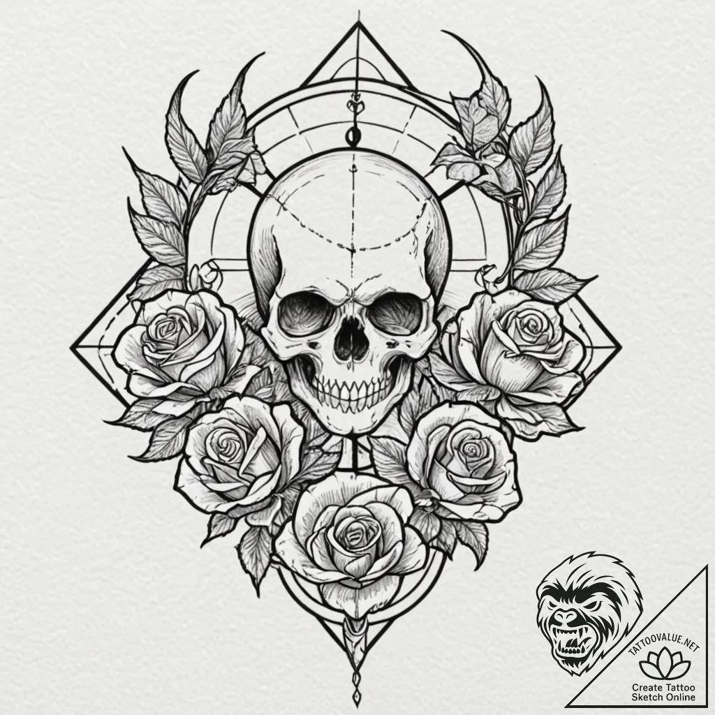 Tattoo sketch a zodiac glyph broken into frag... - tattoo sketch (№1752959850_0, 19.07.2025 21:17) — tattoovalue.net