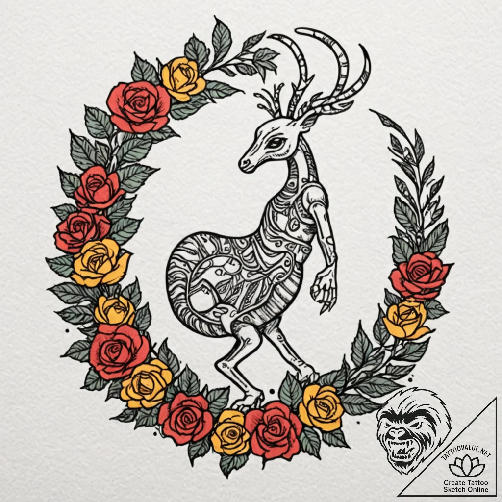 Kokopelli, ink illustration for tattoo, on a... - tattoo sketch (№1752960273_0, 19.07.2025 21:24) — tattoovalue.net