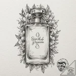 Tattoo design a vintage perfume bottle with a… – tattoo sketch (№1752960781_0, 19.07.2025 21:33) — tattoovalue.net